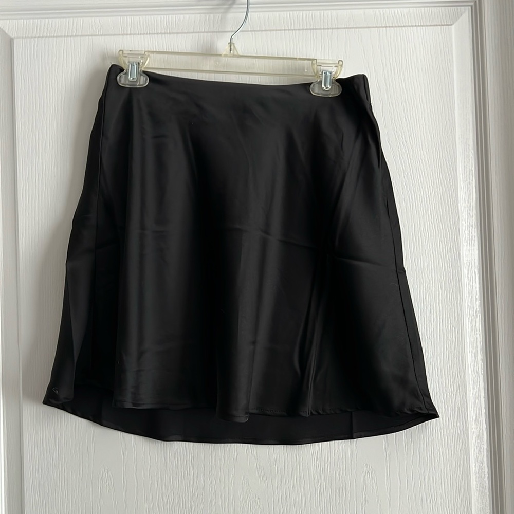 Black flare skirt